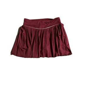 No Comment Women's Size Large Pleated Maroon Golf and Tennis Skort
